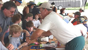 Terry Blackwell with his hands full